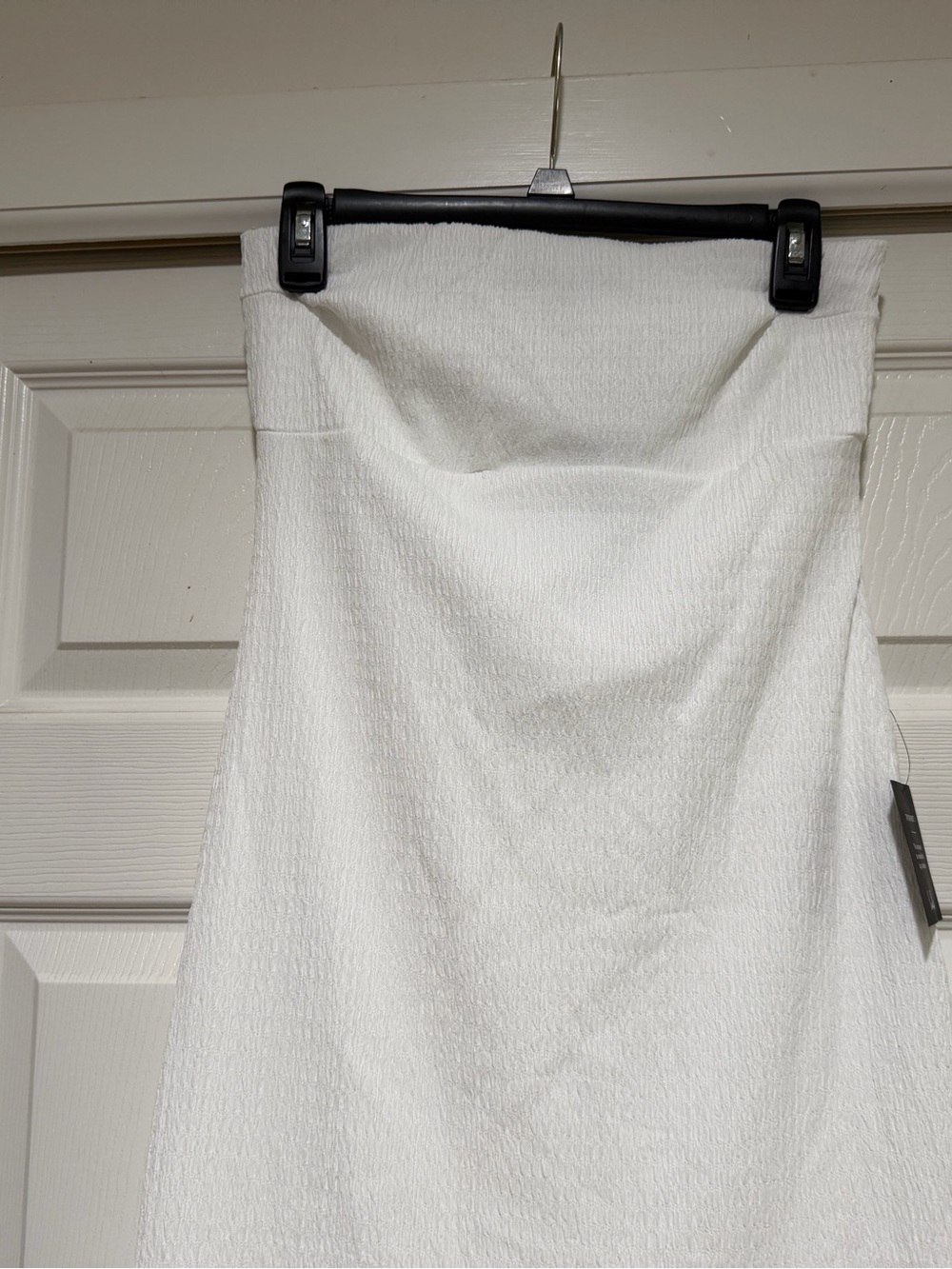 NWT lulus Darling Ways White Textured Strapless Midi Dress Size Medium - Picture 6 of 11